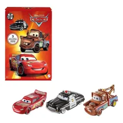 Cars Samochody 3 szt HBW14 SZERYF ZYGZAK ZŁOMEK SHERIFF MCQUEEN MATER