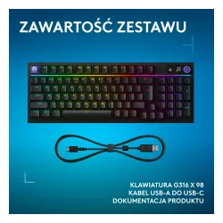 Klawiatura mechaniczna Logitech G316 X 98 Czarny