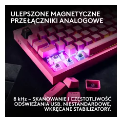 Klawiatura magnetyczna Logitech G Pro X2 TKL Rapid Różowy