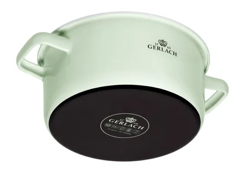 Garnek GERLACH Natur Enamel 20 cm Zielony