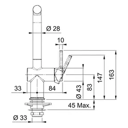 Bateria FRANKE Active L Pull-out spray 115.0653.382 Czarny mat