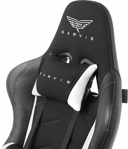 Fotel GAMVIS Expert Czarny (białe elementy)