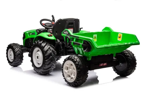 Traktor Na Akumulator Dla Dziecka Hc-306 24V 2X95W Przyczepa Eva LED Pilot