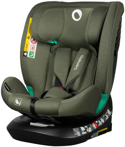 Fotelik samochodowy LIONELO Bastiaan One-i-Size 40-150 cm (0-36 kg) Zielony