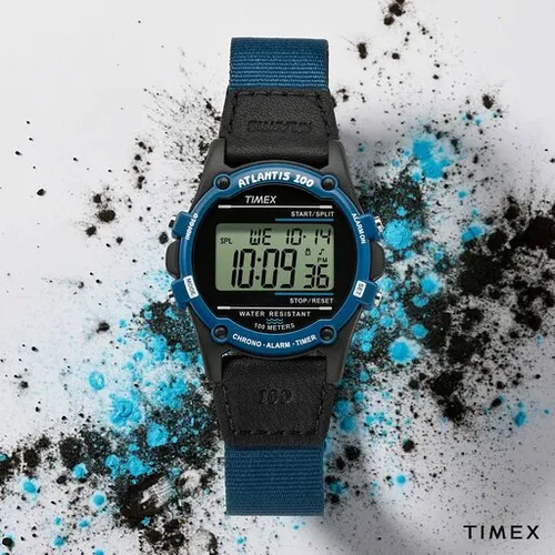 Timex Atlantis Saati TW2V44400 Siyah / Mavi