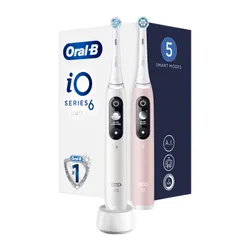 Oral - B магнитная зубная щетка iO Series 6 Duo 2 шт. White / Pink