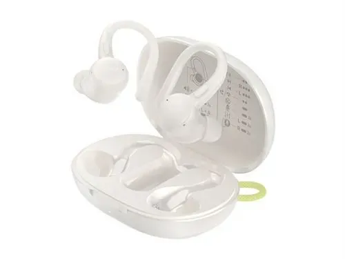 Słuchawki bezprzewodowe Belkin SoundForm ActiveFit Dokanałowe z zaczepami Bluetooth 5.4 Kremowy