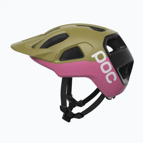Kask rowerowy POC Cularis olivine green matt/thulite pink matt