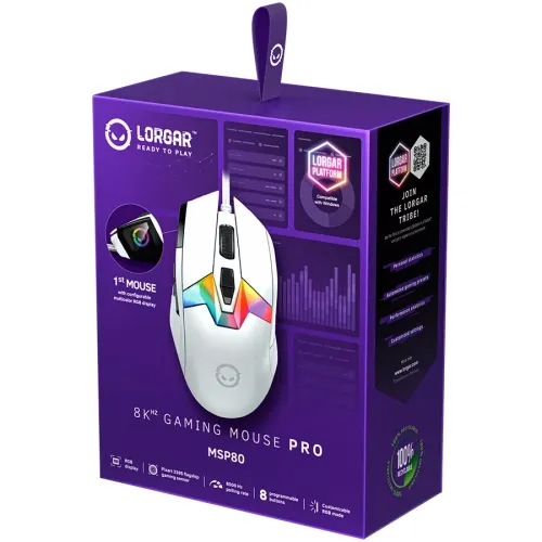 Myszka gamingowa Lorgar MSP80 RGB Biały