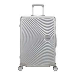 Walizka duża American Tourister Soundbox Alu - silver
