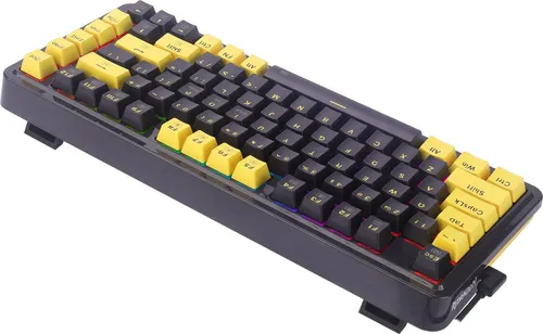 Klawiatura mechaniczna Redragon K649 Elf RGB Red Switch Czarno-żółty