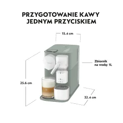 Ekspres na kapsułki Nespresso Delonghi Lattissima EN510.GR Szerokość 15,4cm Zielony