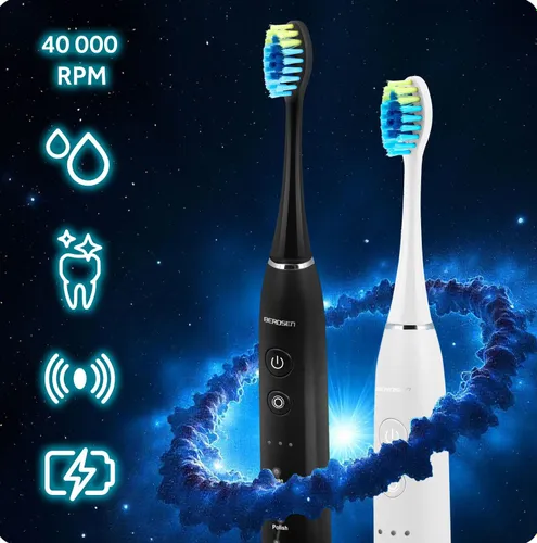 Szczoteczka soniczna BERDSEN Galaxy Duo (2 sztuki) Czarny i Biały