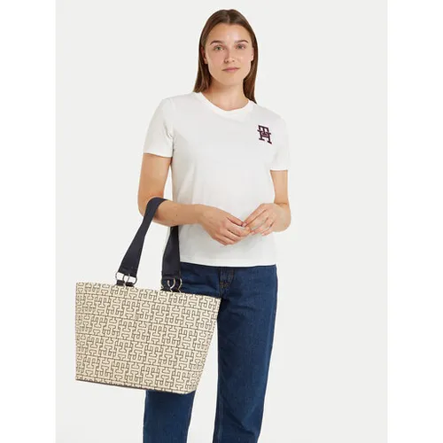 Сумка Tommy Hilfiger Th City Mono Tote Handbag AW0AW16406 Écru