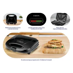 Opiekacz MPM MOP-47 Trójkąty 750W