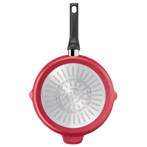 TEFAL Daily Chef Grill 26 cm czerwona - patelnia grillowa nieprzywierająca