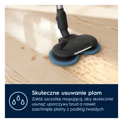 Odkurzacz Electrolux Hygienic 600 WET EP61H21WET 50min Funkcja mycia Wymienny akumulator