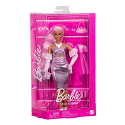 Lalka Barbie Deluxe Style Metaliczna różowa sukienka Barbiecore HYV25