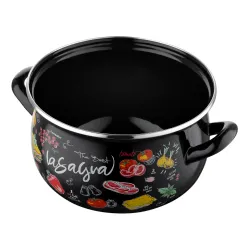 Garnek emaliowany z pokrywką EMALIA POLSKA PLESZEW LASAGNA 4,2 l