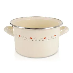 Garnek emaliowany kremowy TONCA 4 l