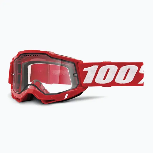 Gogle rowerowe 100% Accuri 2 Enduro MTB neon/red/clear