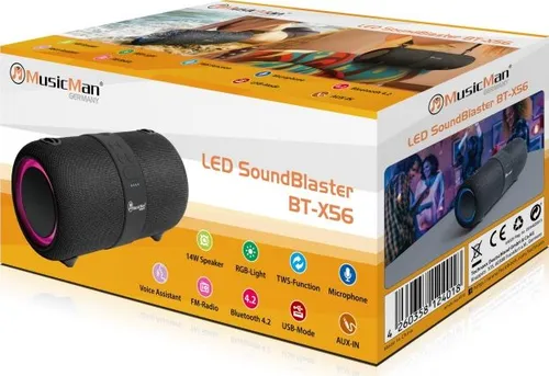 Technaxx SoundBlaster BT-X56 Hoparlörü Siyah (4916)