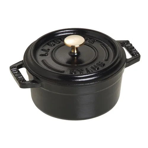 Mini garnek żeliwny okrągły STAUB MINI COCOTTE 250 ML Czarny