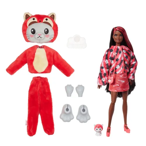 Кукла Mattel Barbie Cutie Reveal Doll - Cat-Panda Red