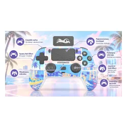 Pad FroggieX FX-P5-GP4-W Vibe City Edition do PC, PlayStation 5, Android, iOS Bezprzewodowy Biały