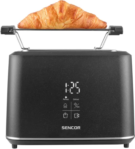Toster Sencor STS 0600BK Ruszt do bułek Rozmrażanie 1080W
