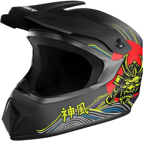 Kask KAMIKAZE Tokyo Drift Czarny Full Face (rozmiar XL)