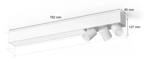 Lampa sufitowa Philips Hue White and Color Ambiance Centris 3 Biały