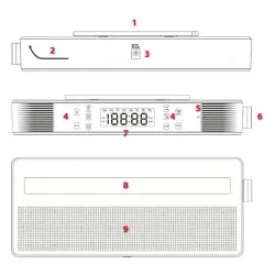 Radioodbiornik Ferguson Regent Cucina Radio FM Bluetooth Srebrny
