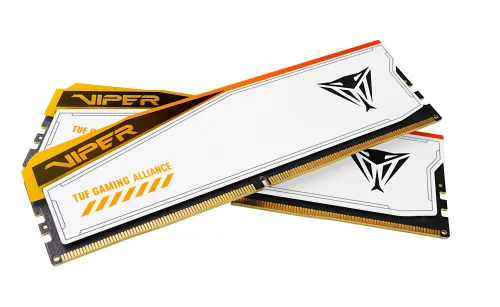 Pamięć RAM Patriot Viper Elite 5 RGB TUF Gaming Alliance DDR5 32GB (2 x 16GB) 6600 CL34 Biały