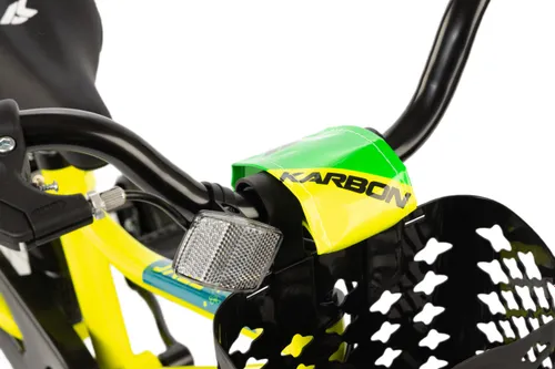 Rower dziecięcy KARBON Jazz 16 cali dla chłopca Limonkowy