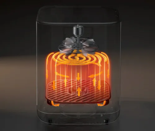 Air Fryer Frytkownica beztłuszczowa MOVA FD10S Pro Czarny 6l z okienkiem do obserwacji postępów gotowania