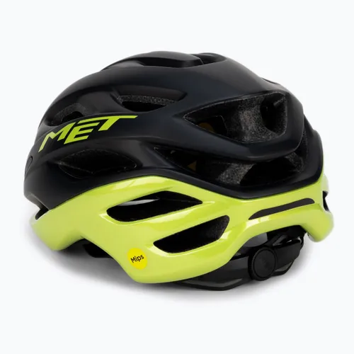 Kask rowerowy MET Estro Mips black/lime yellow metallic matt glossy