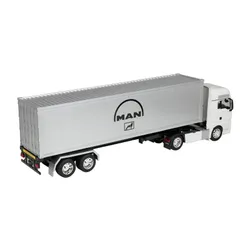 Model 1:32, MAN TGX, ciągnik biały - naczepa srebrna