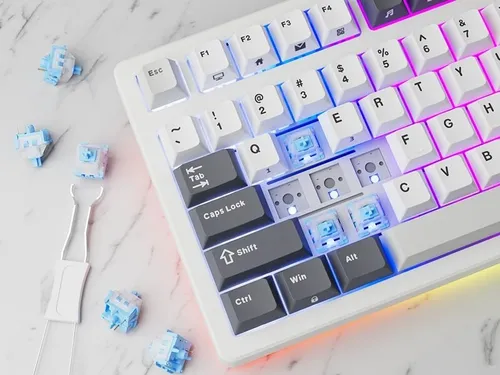 Klawiatura ROYAL KLUDGE RKS85 RGB Hot Swap Cloud Switch Biało-czarny