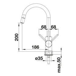 Bateria BLANCO Mida-S 526146 Czarny