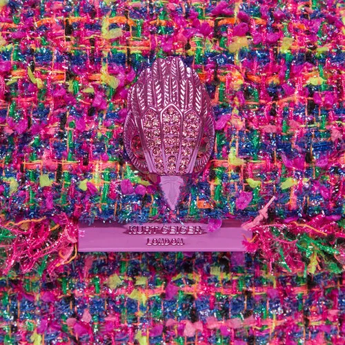 Kurt Geiger 690-Geantă Mini Kensington Din Tweed 2949758609 Fushia Cmb