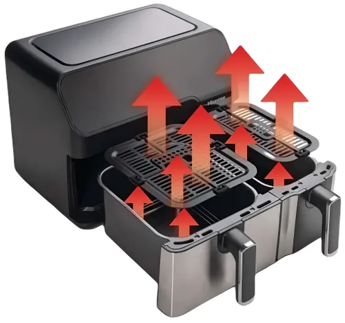 Air Fryer Frytkownica beztłuszczowa HISENSE HAF2900D 8.6l z podwójnym koszem regulacja temperatury