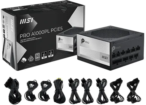 Zasilacz MSI Pro A1000PL PCIE5 1000W 80 Plus Platinum