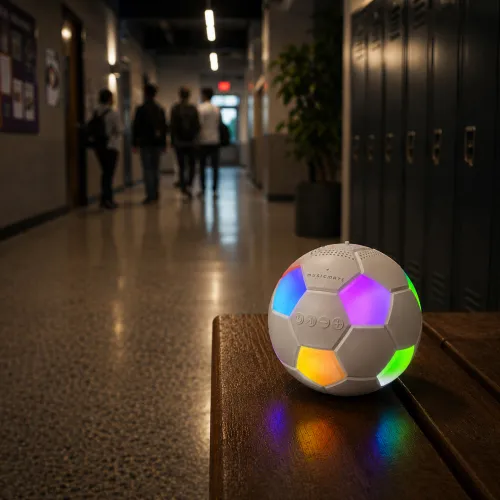 Głośnik Bluetooth Musicmate MM-SB40-W FootballWave LED 5W Biały