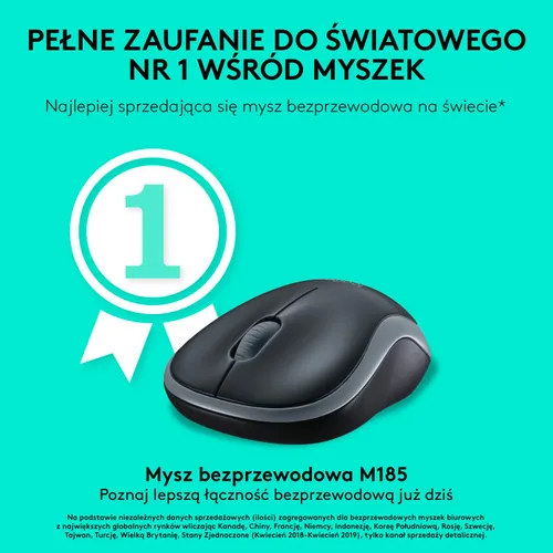 Myszka Logitech M185 Czarno-niebieski