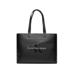 Сумка Calvin Klein Jeans Sculpted Slim Tote34 Mono K60k610825 Black / Metallic Logo 0gl