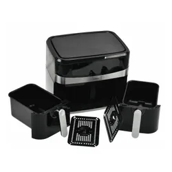 Air Fryer Frytkownica beztłuszczowa KLAUSBERG KB-7573 9l z podwójnym koszem programator czasowy