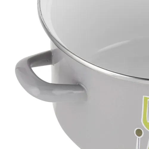 Garnek emaliowany z pokrywką EMALIA POLSKA PLESZEW STAFFIO 2,6 l