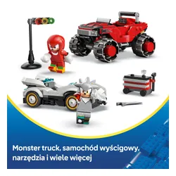 LEGO 77118 Sonic the Hedgehog Silver w samochodzie kontra Knuckles w monster trucku