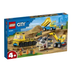 LEGO City 60391 Ciężarówki i dźwig z kulą wyburzeniową